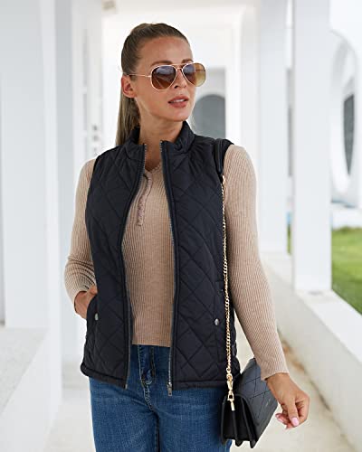 Argstar Women's Vest, Quilted Lightweight Zip Pockets Padded Gilet (XS-2XL)3