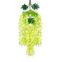 Amazon｜秋の藤のハンギングフラワーガーランド、3.77フィートの感謝祭