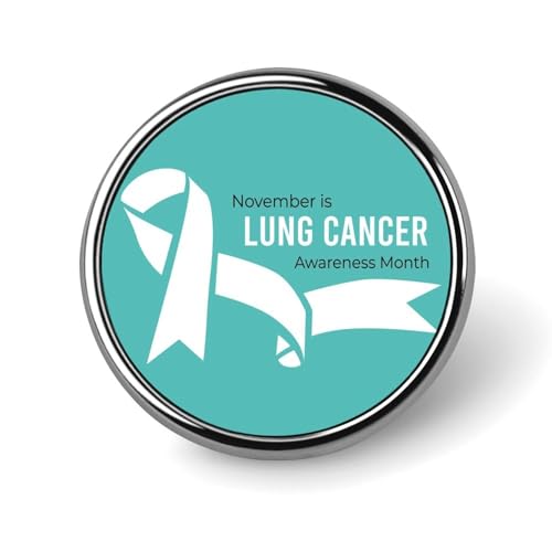 November is Lung Cancer Awareness Month Pins,Circular Button Badges for Backpacks Brooches