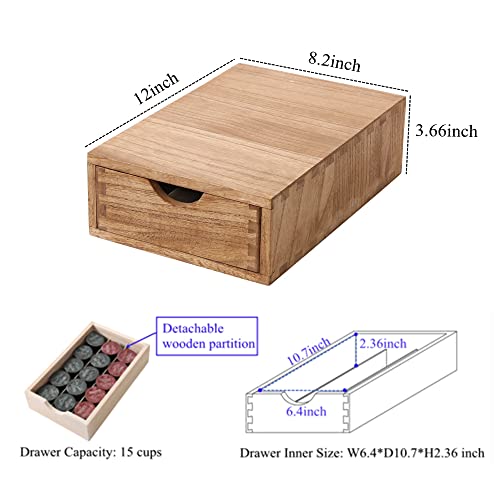 Ddyuri Drawer Holder For Coffee Brew - Kitchen Machine Accessories Stand Shelf Countertop - Serve Coffee Station And Pod Capsules Storage Organizer For Home Decor Office Storage Solution Cf1D1C-Light #TOP4