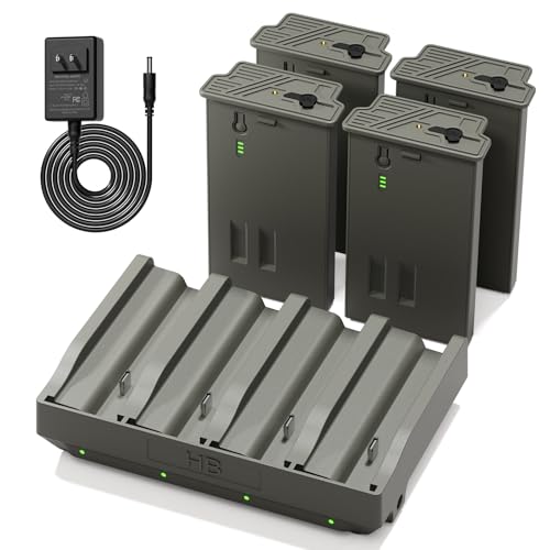 4 Pack New Reveal Lithium Battery Pack Trail Camera Battery + 4 Port Battery Charger Compatible with Reveal Hunting Camera Ultra Pro 3.0 X Gen 2.0 3.0 X Pro XB SK X (4pcs Batteries+Charger)