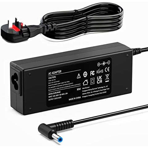 90W Laptop Charger for HP 250-G7 250-G6 G5 G4 350-G2, EliteBook 820 830 840 850, ProBook 430 440 450 G3 G4 G5 G6 G7, HP Chromebook 11 14 Compatible With 65W/45W AC Adapter Power Supply 4.5x 3mm Cover