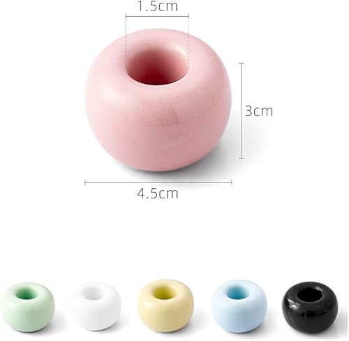 Miniatura 3 de 2 soportes para cepillos de dientes de cerámica, soporte individual para cepillos de dientes para encimeras de tocador de baño, tocador (blanco)