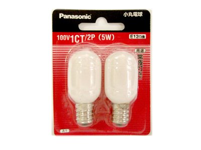 Amazon | パナソニック 小丸電球 E12 100V1CT2P | 白熱電球