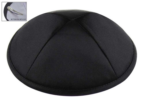 Image of Zion Judaica Deluxe Satin Kippah Yarmulkes for Kids Teens & Adults Skullcaps 6.25 inch Multi-Color Options 4 Panel Design