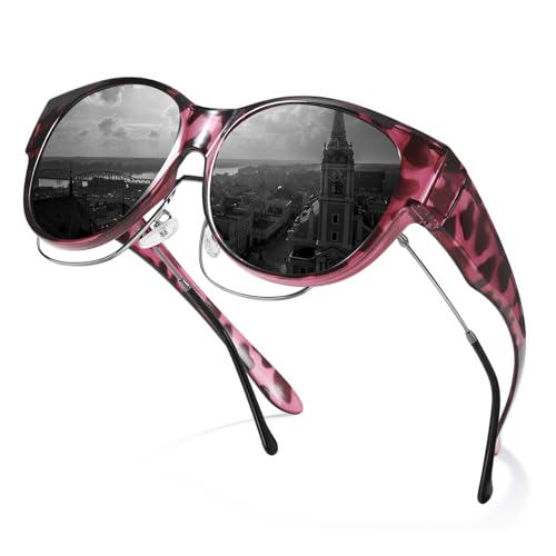 Image of Trysee Polarized Fit Over Sunglasses for Women, Trendy Oversized Wear Over Glasses Shades UV400 Protection TS5779
