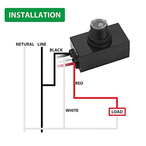 Hgg 1Pcs Outdoor Photocell Light Sensor,Dusk To Dawn Photo Control Sensor,Auto On Off Hard-Wired Post Eye Light Control,Photoelectric Switch Sensor For Lighting Fixtures #TOP3