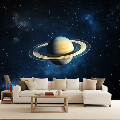 carta da parati camera da letto 250x420cm Anelli Planetari carta da parati tessuto non tessuto Decorazione 3D su tela pittorica, senza interruzioni, per la parete principale della casa EB24-10938