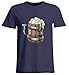 DiSzy Kölsch Bier Holzkrug - Übergrößenshirt -4XL-Dunkel-Blau