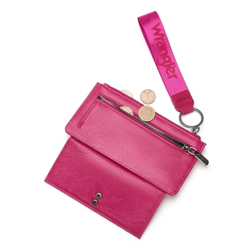 Image of Montana West X Wrangler Wallet for Women Ladies Female Card Cases & Money Organizers Wristlet with Wallet Large Clutch with Coin Purse Smooth Zipper and Rfid Lining