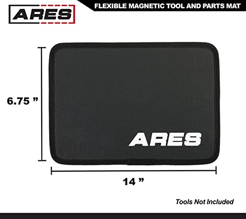 Ares 60033 - Flexible Magnetic Tool And Parts Mat - Thin Profile Perfect For Toolbox Drawers - Tool Holder Conforms To Body Panels - Tools Stay Vertical, Horizontal And Upside Down #TOP1