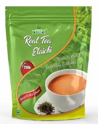 THF Elaichi Real Tea - 250GM, Strong Blend of Darjeeling & Assam Tea,Ctc Long Leaves,Rich & Aromatic,Kadak flavourful Chai,Strong Chai,Powder Tea,Chai 250 GM, Black Tea,Tea 250 GM Pack (B0CR4CGFKP) Amazon Price History, Amazon Price Tracker