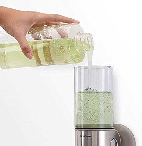 Miniatura 4 de Dispensador de jabón montado en la pared sin taladrar para ducha, cabezal de prensado manual de champú líquido y dispensador de jabón para baño,