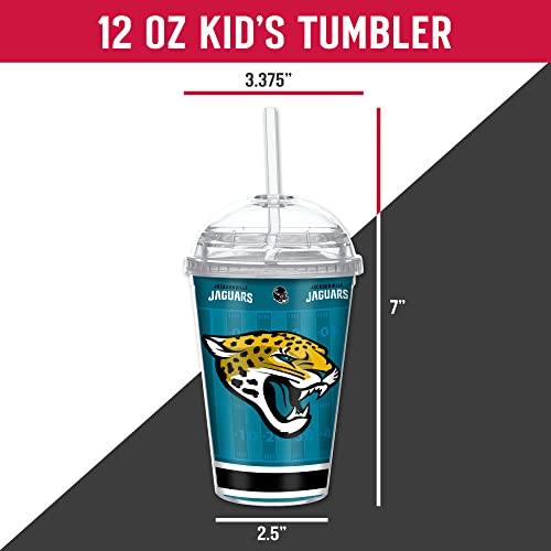 Image of Rico Industries NFL Football Rookie of The Year 12oz Acrylic Tumbler, Youth Tumbler with Swirly Straw