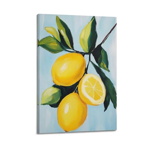 Toile bouquet de citron moderne JIDUHON pour égayer la cuisine ou le salon