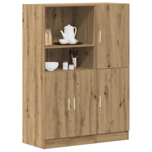 Genérico Set de Muebles Cocina 2 pzas Madera ingeniería Roble Artesanal, Estantes y estanterías Marrón,3324150