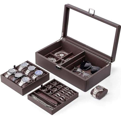 Vlando 腕時計ケース 多機能収納 brown