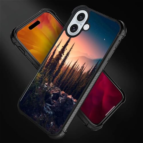 Coque iPhone 16 Plus design rigide paysage de montagne - 6