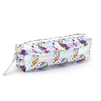 ALLY-MAGIC Unicorn Pencil Case, Laser Unicorn Pencil Bag for Girls Zippered Pen Pouch Holder Stationery Organizer Cosmetic Bag for Kids Student School Office Storage Birthday Gift Y7DJSLSBD