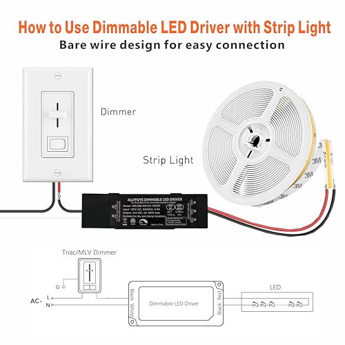 Image of 24V LED Driver Dimmable, 96W Triac ELV /MLV Transformer Compatible with Lutron&Leviton Switches, Dimmable Led Power Supply 96W 24V for LED Light Smooth Flicker Free Dimming