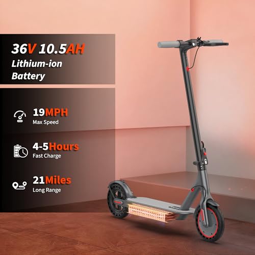 Image of VOLPAM Electric Scooter, 19 /22MPH, 500W /800W /350wMotor, 60 /40 /31 /23 /15Miles Long Range, Dual Braking, Max Load 264 lbs