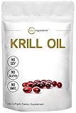 Antarctic Krill Oil Supplement, 1000mg Per Serving, 300 Soft-Gels, Rich in Omega-3s EPA, DHA & Natural Astaxanthin, Supports Immune System & Brain Health, Premium Krill Oil Capsules Liquid Softgels