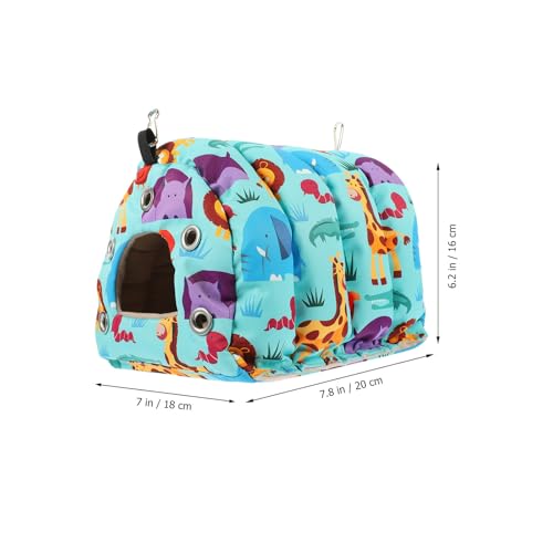 Nichoir suspendu pour oiseaux avec nid chaud coton et polyester - 3