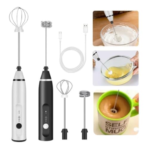 Mini Mixer Misturador Batedor de Bebidas Ovos Fuê Fouet Portátil Elétrico Recarregável Usb PREMIUM L