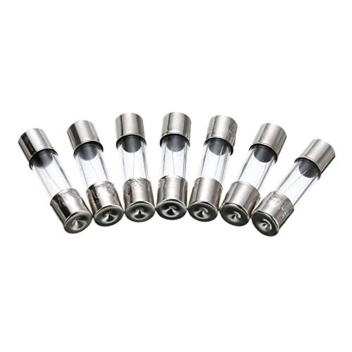 100PCS 250V Fast-Blow Fuse Kit - 0.2A 0.5A 1A 2A 3A 5A 8A 10A 15A 20AMP Glass Fuse Assortment (5x20mm)