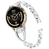 ViCRiOR 18mm Watch Bands Compatible with Garmin Venu 3S/Venu 4 41mm/ Venu 2S / Vivoactive 4S / Vivomove 3S, Bling Diamond Stainless Steel Strap Jewelry Wristband for Forerunner 265S/255S Women
