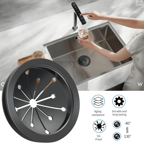 2 Pcs Garbage Disposal Splash Guard, 3 1/8" Sink Rubber Guard for Garbage Disposal, Replacement Garbage Disposal Rubber Drain Insert Parts for Whirlaway, Waste King, and GE Models