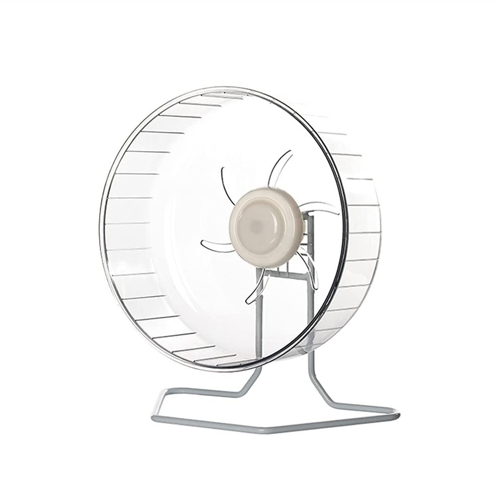 Hamster Wheel Transparent Silent Spinner Hamster Wheel Small Animal Exercise Wheels with Stand (Size : 20cm)