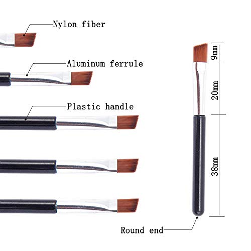 Vosaidi 10Pcs Eyebrow Brush Portable Premium Quality Angled Eye Brow Brush And Spoolie Mini Brush #TOP3