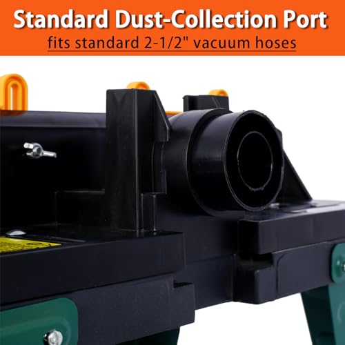 Electric Benchtop Router Table 34 in. x 13.5 in, Universal Benchtop Router Tables Top with Steel Stand, Adjustable Fence, Safety Guard & Miter Gauge for Woodworking, Craftsman Tool (Green) - Image 4