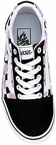 Vans Women's Sneaker, Happy Checkerboard Multi White, 7 | Image 5