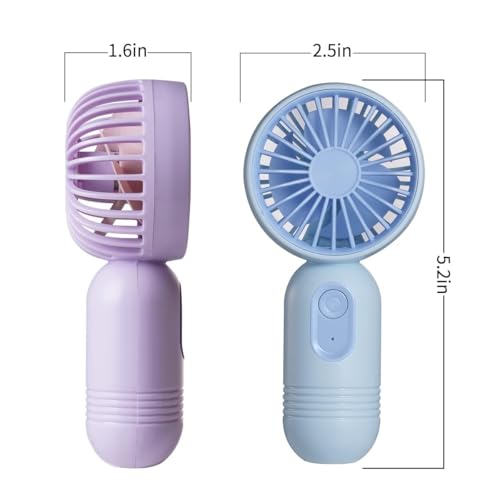 VanSmaGo Portable Handheld Mini Fan, USB Rechargeable Personal Fan, Battery Operated Mini Neck Fan, 3 Speeds, Perfect for Travel/Camping/Outdoor/Home/Office - image 4