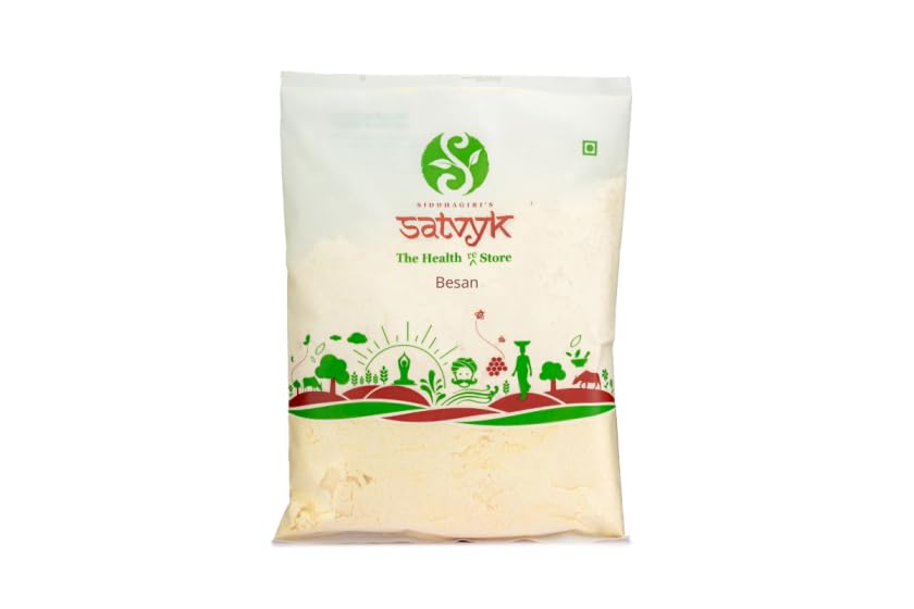 S Siddhagiris SATVYK THE HEALTH re STORE Organic Besan (1 kg) - Stoneground Besan Atta | Gram Flour | Besan Flour | Chana Dal Fine Besan | Gluten Free Chana Dal Atta | Fiber and Protein Rich Chickpea Flour (B0CCS51PWL) Amazon Price History, Amazon Price Tracker
