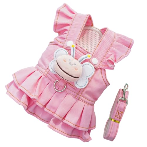 Mllepjdh Helles Hundegeschirr Kleid Mit Leine Für Kleine Rassen GEH Trainingsweste Für Bequeme Und...