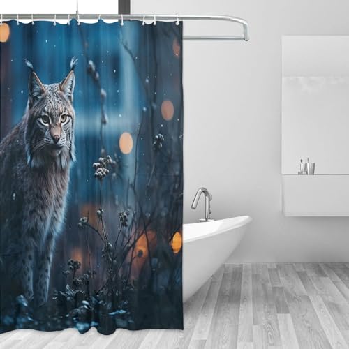 Rideau de douche imperméable style rustique Lynx pour une ambiance chalet