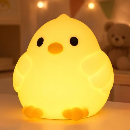 Image of OkiyiD Chick Silicone Night Light, Chicken Kid Nursery Night Lamp