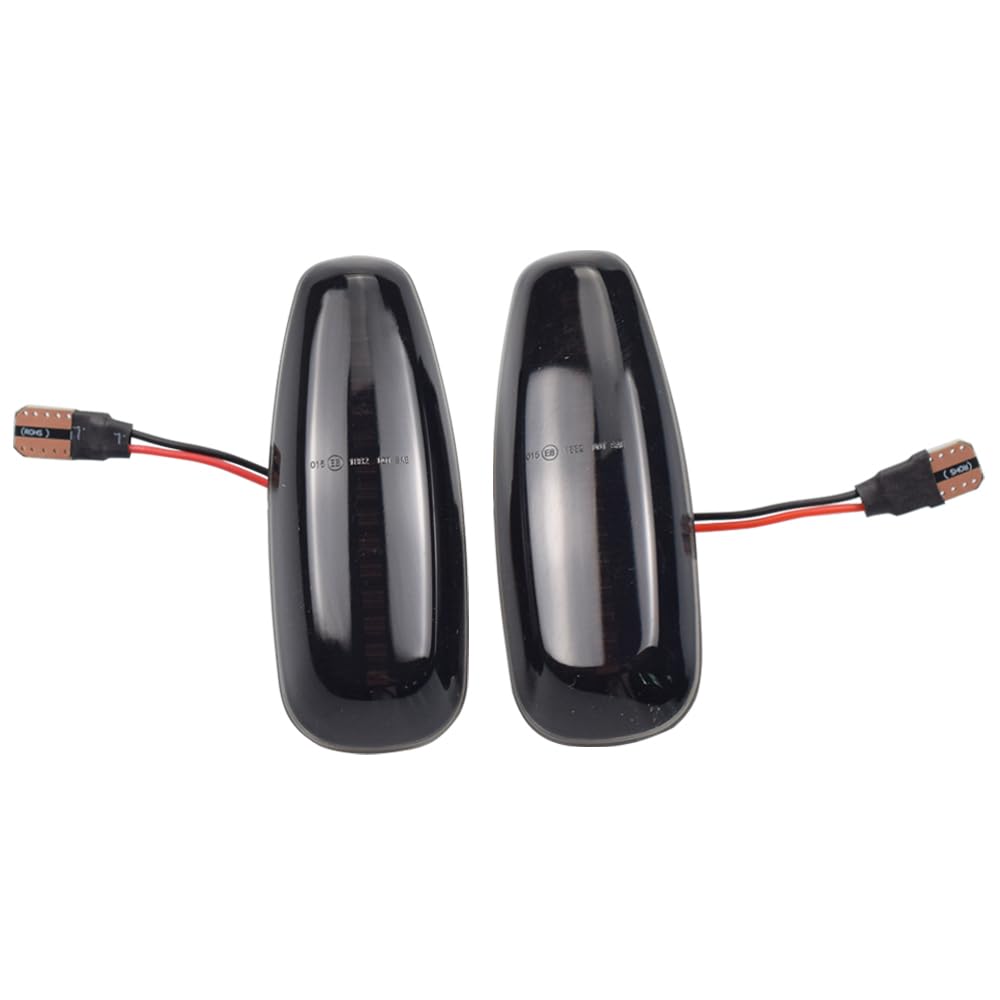 KakulkomenFor-H-y-u-n-d-a-i i30 C-W -F-D -Gr-an-d-e-ur -T-G -A-v-an-te -Ela-n-tr-a -To-uri-ng -K-I-A -Ce-ed -C-ar-en-s -R-on-do-,2×LED Dynamic Side Marker Light Turn Signal Lamps(Smoke Black)