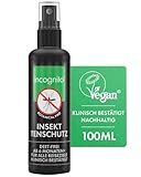 Incognito Insektenschutzspray 100 ml - Natürlich DEET-frei, schützt vor einer Vielzahl von stechenden Insekten. Klinisch nachgewiesener Schutz vor Dengue-übertragenden Mücken, organischer Mückenschutz
