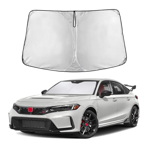 EcoNour Windshield Sunshade Compatible for Honda Civic 11th Gen 2022-2024 2025 2026 Including LX, Sport, EX, Touring, and Si Window Sun Shade Cover, UV Heat Blocker & Protector, Car Accessories
