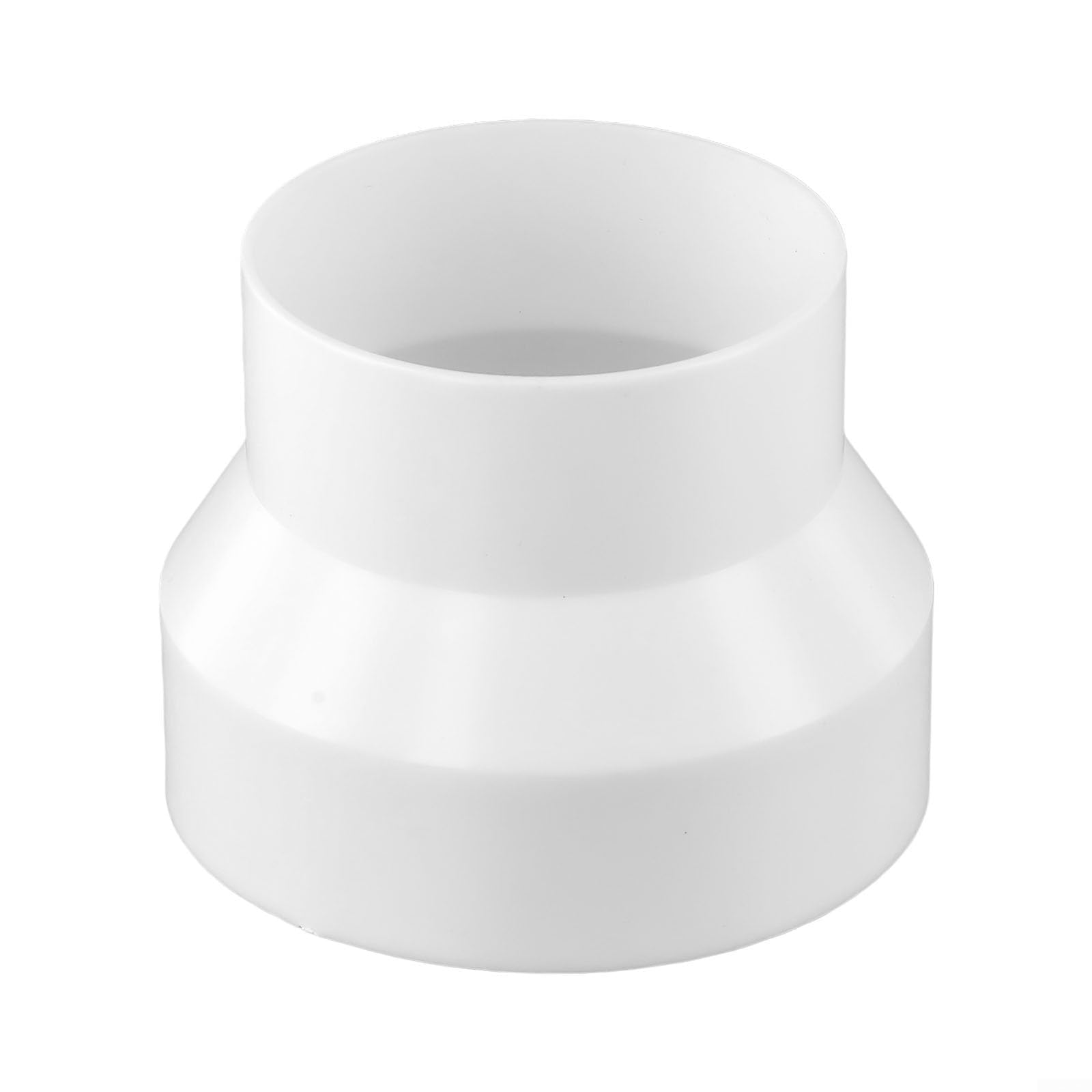 ABS Exhaust Fan Pipe Reducer Adapter for HVAC Duct Connection 100mm to 75mm 125mm to 110mm 150mm to 110mm White Fitting(100 to 75)
