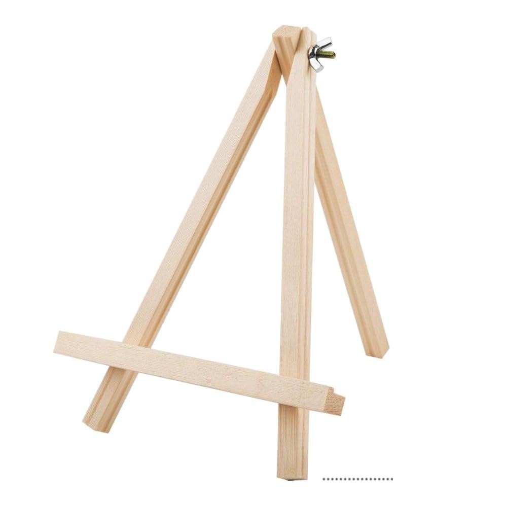 SNOOGG Pack of 5 Size 9 Inch A Type MDF Easel Plate Holder Display Stand, Wooden Picture Frame Stand, Decorative Table Top Easels for Display