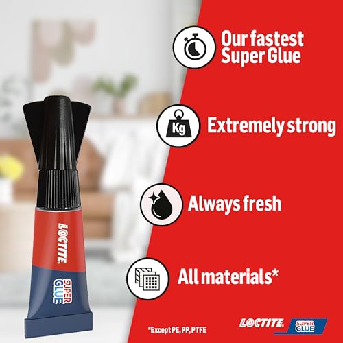 Loctite Universal, Strong Super Glue All Purpose Adhesive for Repairs, Clear Glue for Various Materials, Easy to Use Instant Super Glue, Convenient Travel Size 3 x 1g - Image 2