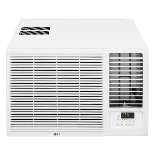 Image of LG 18,000 BTU Window Air Conditioner with Heat, 230 /208V, Cools 1,000 Sq.Ft. for Bedroom, Living Room, Basement, Apartment, with Remote, 2 Speeds, 24-Hour Timer, White