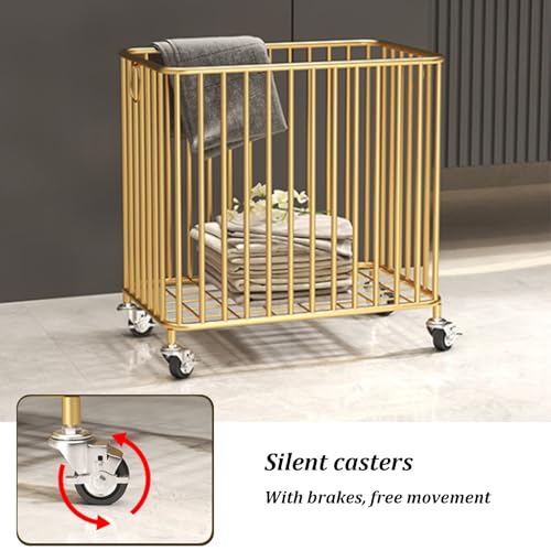 Panier à linge en métal avec roues : la solution parfaite pour libérer de la place chez vous