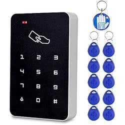 Control Acceso Empleados OBO HANDS RFID Lector de Tarjetas de Control de Acceso Independiente con Digital Teclado + 10 TK4100 Teclas para hogar/apartamento/Sistema de Seguro de fábrica
