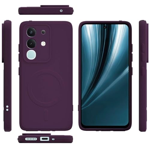 Image of Back Cover | MagFit Ring Design (Non-Magnetic) | Shockproof Case | Anti-Slip Grip | Raised Camera Edges | Slim Protective Case for Vivo T4x 5G / Y29 4G / Y31 Pro 5G / iQOO Z10x 5G (Purple)